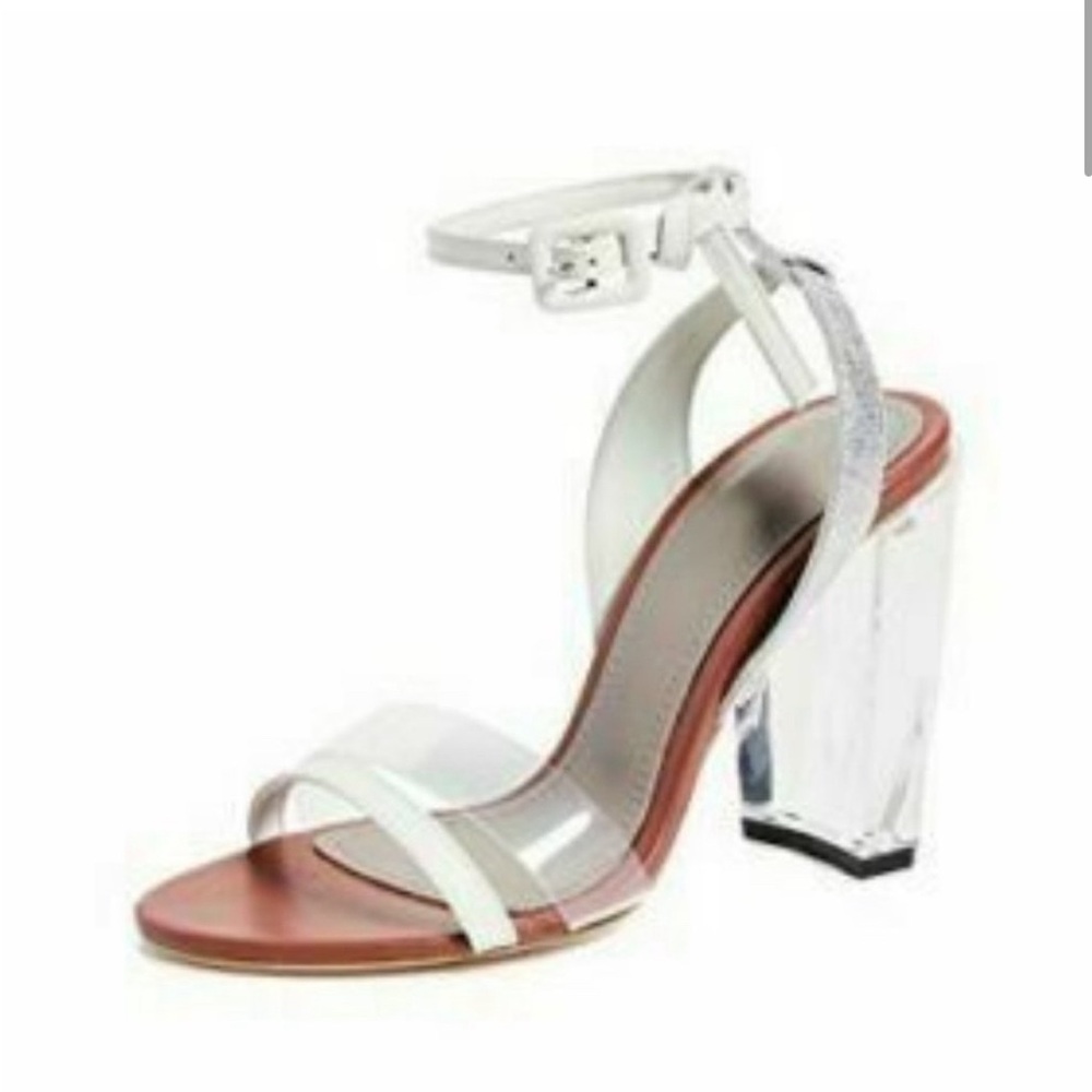 The Volon faceted lucite block heel Sz 39/8.5-9